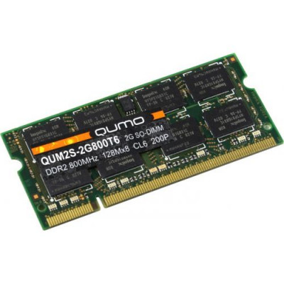 QUMO QUM2S-2G800T6 DDR2 SODIMM 2Gb PC2-6400 CL6 (for NoteBook)