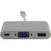 Кабель-адаптер USB-C - VGA(15F) + USB3.0+USB-C port