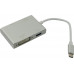 Кабель-адаптер USB-C - HDMI(F)+VGA(15F)+DVI(F)+USB3.0