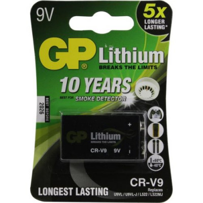 GP Lithium CR-V9SD (Li, 9V), типа 
