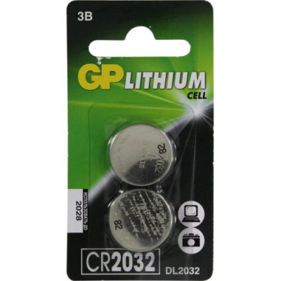 GP Lithium Cell CR2032-2 (Li, 3V) уп. 2 шт