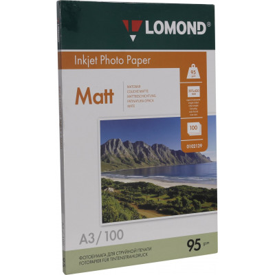 LOMOND 0102129 (A3, 100 листов, 95 г/м2) бумага матовая односторонняя