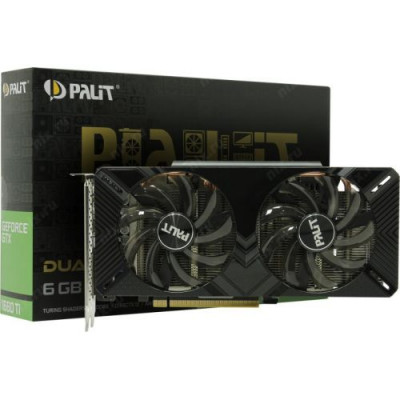 6Gb PCI-E GDDR6 Palit GTX1660Ti DUAL (RTL) DVI+HDMI+DP GeForce GTX1660Ti
