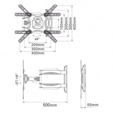 ONKRON M4 White Универсальное поворотное крепление (VESA100-400, 32-55