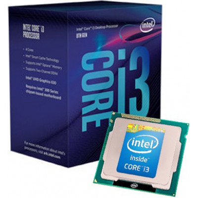 CPU Intel Core i3-9100 BOX 3.6 GHz/4core/SVGA UHD Graphics 630/1+6Mb/65W/8 GT/s LGA1151