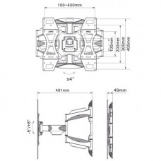 ONKRON M15 White Универсальное поворотное крепление (VESA100-400, 32-60