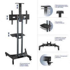 ONKRON TS1551 Black Мобильная стойка для 1 ТВ 32-65