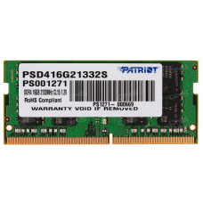 Patriot PSD416G21332S DDR4 SODIMM 16Gb PC4-17000 CL15 (for NoteBook)