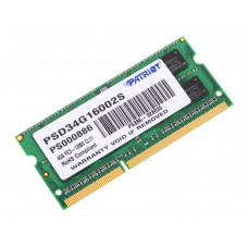 Patriot PSD34G16002S DDR3 SODIMM 4Gb PC3-12800 CL11 (for NoteBook)