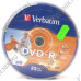 DVD-R Disc Verbatim  4.7Gb 16x уп. 25 шт на шпинделе, printable 43538
