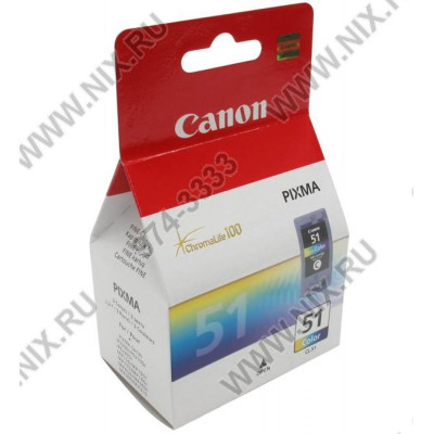 Картридж Canon CL-51 Color для PIXMA IP2200/6210D/6220D, MP150/170/450 (повышенной ёмкости)