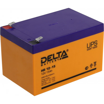 Аккумулятор Delta HR 12-15 (12V, 15Ah) для UPS
