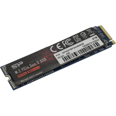 SSD 2Tb Gb M.2 2280 M Silicon Power SP002TBP34A80M28 3D TLC