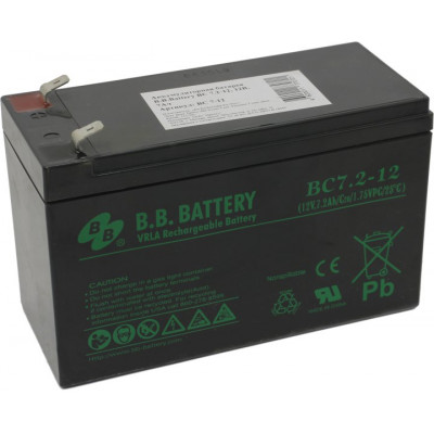 Аккумулятор B.B. Battery BC7.2-12 (12V, 7.2Ah) для UPS