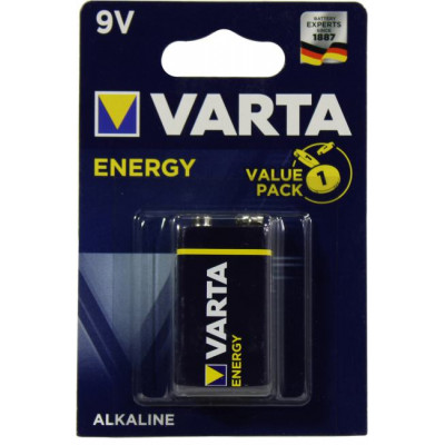 VARTA ENERGY 4122 9V, щелочной (alkaline), типа 