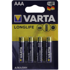 VARTA LONGLIFE 4103-4, Size"AAA", 1.5V, щелочной (alkaline) уп. 4 шт