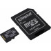 Kingston SDCS2/32GB microSDHC Memory Card 32Gb A1 V10 UHS-I U1 + microSD--SD Adapter