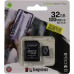 Kingston SDCS2/32GB microSDHC Memory Card 32Gb A1 V10 UHS-I U1 + microSD--SD Adapter