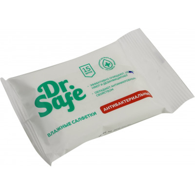 Dr.Safe Антибактериальные влажные салфетки (15 шт)