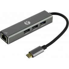 VCOM DH311A USB3.1 Hub 3 port, LAN, подкл. USB-C