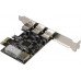 ExeGate EXE-367 (OEM) PCI-Ex1, USB3.0, 3 port-ext, 1 port-int EX283720RUS