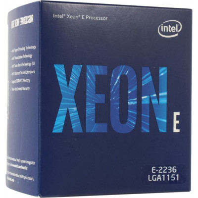 CPU Intel Xeon E-2236 BOX 3.4 GHz/ LGA1151