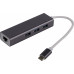 KS-is KS-410 USB3.0 Hub 3 port, LAN, подкл. USB-C