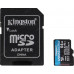 Kingston SDCG3/64GB microSDXC Memory Card 64Gb A2 V30 UHS-I U3 + microSD--SD Adapter