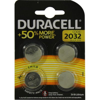 Duracell CR2032-4 (Li, 3V) уп. 4 шт