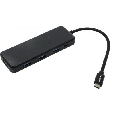 Vention THPBB 3-Port USB3.0 HUB + USB-C + HDMI, подкл. USB-C