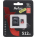 Netac NT02P500PRO-512G-R microSDXC Memory Card 512Gb A1 V30 UHS-I U1 + microSD--SD Adapter