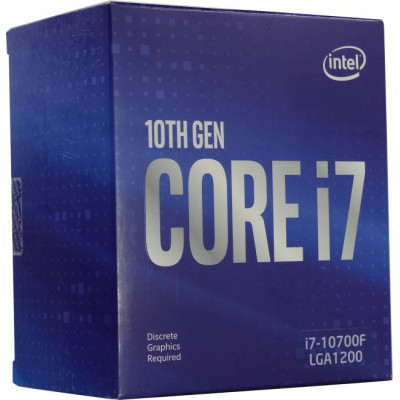 CPU Intel Core i7-10700F BOX 2.9 GHz/8core/2+16Mb/65W/8 GT/s LGA1200