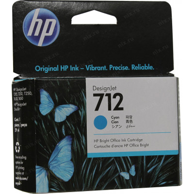 Картридж HP 3ED67A (№712) Cyan для HP DesignJet T210/230/250/630/650