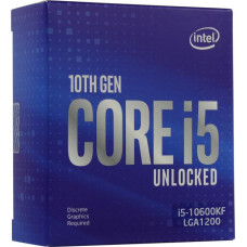 CPU Intel Core i5-10600KF BOX (без кулера) 4.1 GHz/6core/1.5+12Mb/125W/8 GT/s LGA1200