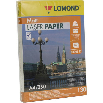 LOMOND 0300542 (A4, 250 листов, 130 г/м2) бумага матовая двусторонняя