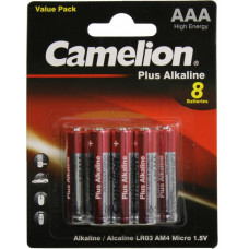 Camelion LR03-BP8, Size "AAA", 1.5V, щелочной (alkaline) уп. 8 шт