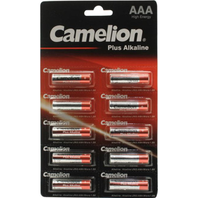 Camelion LR03-BP1x10P, Size "AAA", 1.5V, щелочной (alkaline) уп. 10 шт