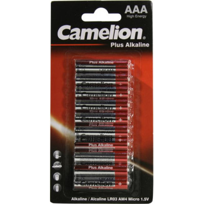 Camelion LR03-BP10, Size "AAA", 1.5V, щелочной (alkaline) уп. 10 шт