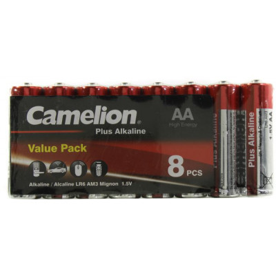 Camelion LR6-SP8, Size "AA", 1.5V, щелочной (alkaline) уп. 8 шт