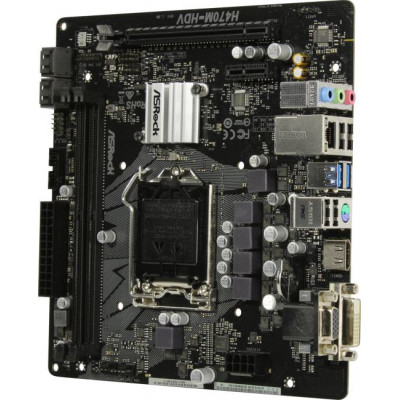 ASRock H470M-HDV (RTL) LGA1200 H470 PCI-E Dsub+DVI+HDMI GbLAN SATA MicroATX 2DDR4