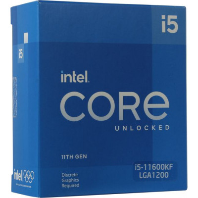 CPU Intel Core i5-11600KF BOX (без кулера) 3.9 GHz/6core/3+12Mb/125W/8 GT/s LGA1200