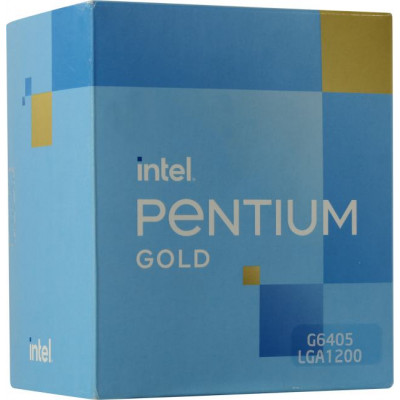 CPU Intel Pentium G6405 BOX 4.1 GHz/2core/SVGA HD Graphics/4Mb/58W/8 GT/s LGA1200