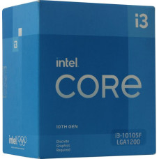 CPU Intel Core i3-10105F BOX 3.7 GHz /4core/6Mb/65W/8 GT/s LGA1200