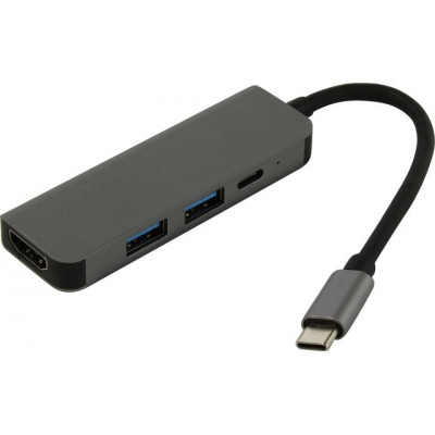 KS-is KS-505 Кабель-адаптер USB-C - HDMI(F)+2xUSB3.0+USB-C