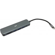 SPU3C07DOCSU200G Док станция Silicon Power Boost SU20 SD/microSD/3XUSB 3.2/TypeC/HDMI, Алюминий