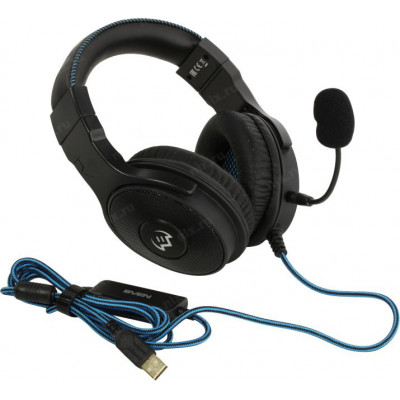Наушники с микрофоном SVEN AP-U1500MV Black (7.1, с регулятором громкости, шнур 2.2м, USB)