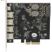 STLab U-2300 (RTL) PCI-Ex4, USB3.2, 4 port-ext + 1xUSB-C