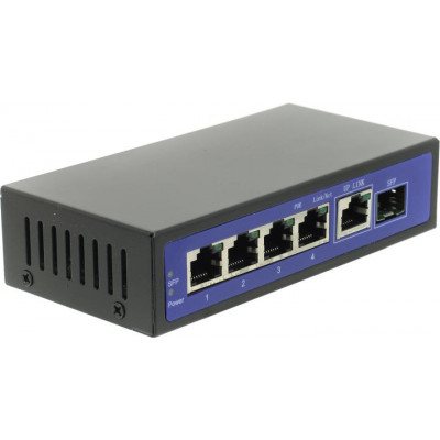 Orient SWP-7504POE/SFP GE (4UTP 1000Mbps PoE, 1Uplink, 1SFP)