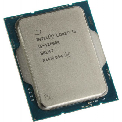 CPU Intel Core i5-12600K   3.6 GHz/6PC+4EC/SVGA UHD Graphics 770/9.5+20Mb/150W/16 GT/s LGA1700