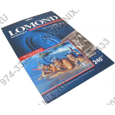 LOMOND 1105100 (A4, 20 листов, 240 г/м2) бумага фото суперглянец
